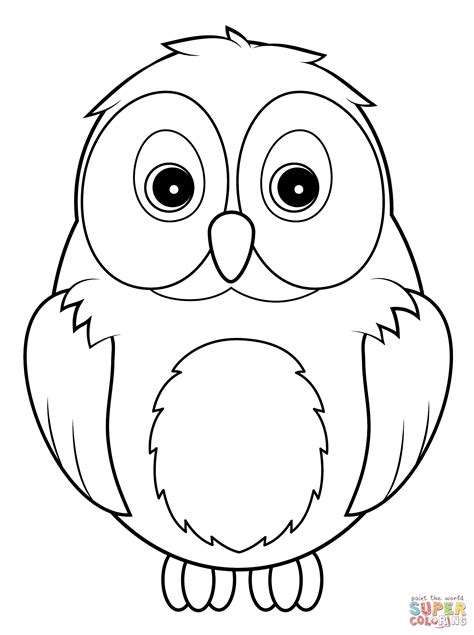 Cute Owl Coloring Page Free Printable Coloring Pages