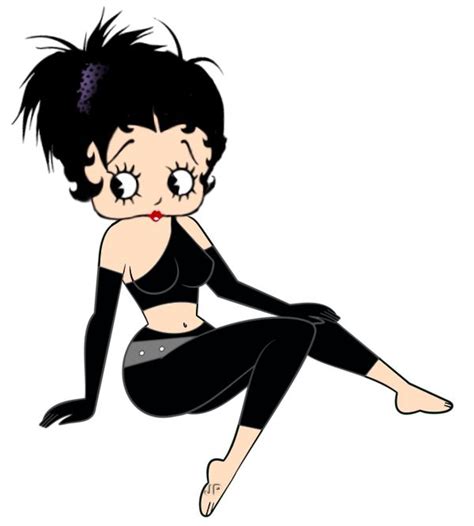 Black Outfit Betty Boop Cartoon Black Betty Boop Betty Boop