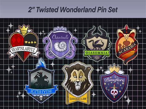 Twisted Wonderland Pin Set Etsy