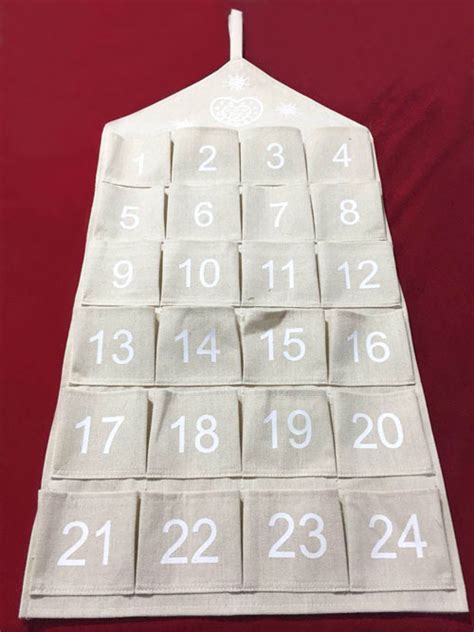 Advent Calendars With 24 Small Pouches T Bag Fabric Advent Christmas