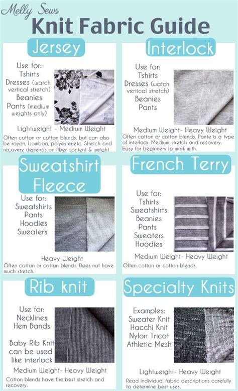 Understanding Knit Fabrics Fabric Types Melly Sews Sewing Hacks