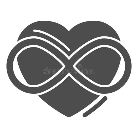 Infinity Sign In Heart Shape Line Icon Free Love Concept Love