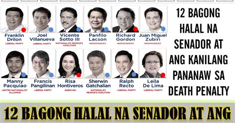 The 12 New 2016 Philippines Senators And Their Stand On Death Penalty