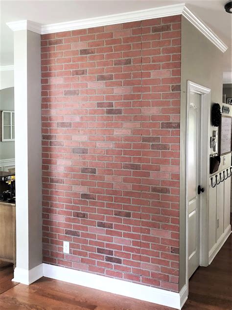 Diy Faux Whitewashed Brick Accent Wall The Home Depot