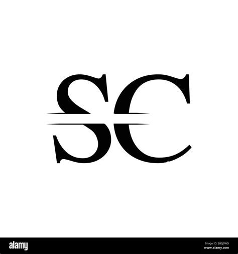 Lettre Initiale Sc Logo Design Vector Modèle Sc Lettre Logo Design