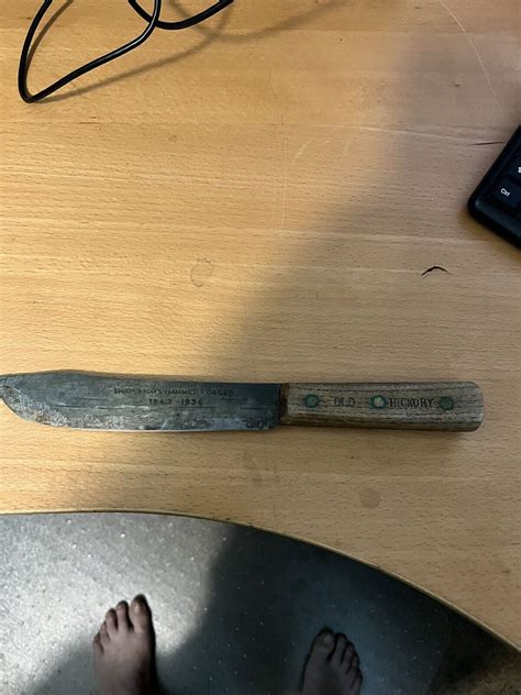 Vintage Shapleighs Hammer Forged 1843 1934 Old Hickory Butcher Knife