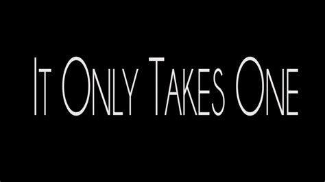 Samuel Cohen It Only Takes One Official Lyric Video Youtube
