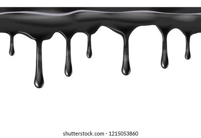 Dripping Seamless Black Oil Dripps Liquid Stock Vector Royalty Free