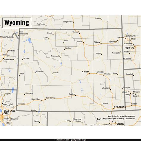 Scalablemaps Vector Maps Of Wyoming
