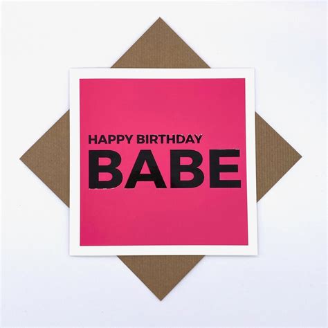 Happy Birthday Babe Card Etsy