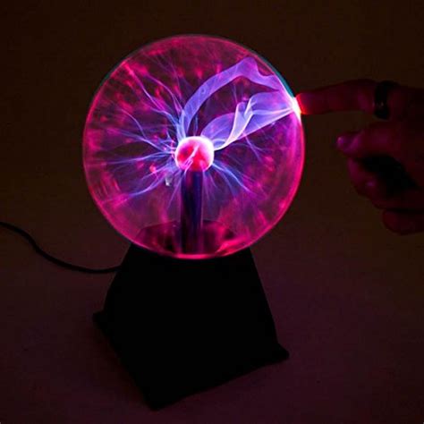 Plasma Ball Light 6 Inch Interactive Touch Responsive Lamp Tesla Coil
