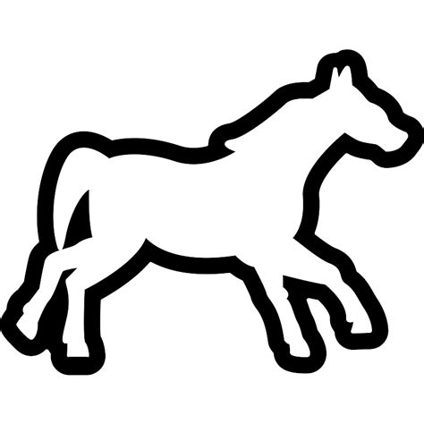 Horse Outlined Shape Side View Vector Svg Icon Svg Repo