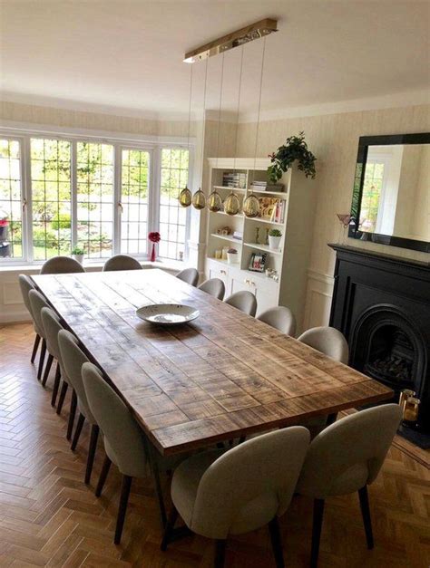 Wooden dining tables make the room very warm. image 0 | Large dining room table, Extra large dining tables, Family dining rooms