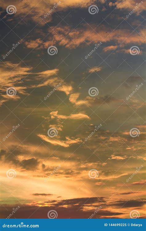 Vivid Dramatic Twilight Sunset Sky Stock Image Image Of Color
