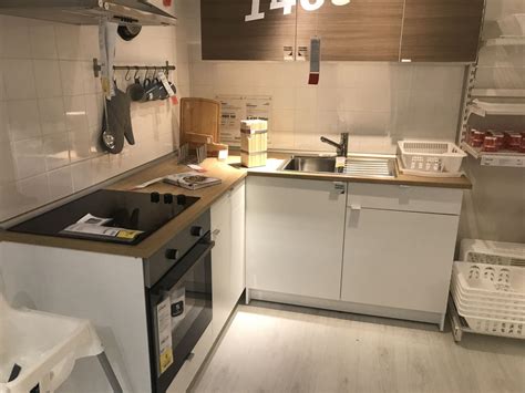 Small kitchen design, white cabinets and wooden countertops. Create a Stylish Space Starting With an IKEA Kitchen Design