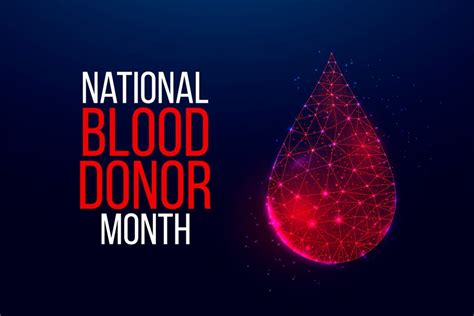 Premium Vector National Blood Donor Month Concept Banner With