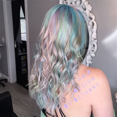 Vivid Color Opal Hair Rainbow Pastel Pink Purple Blue Teal Hair