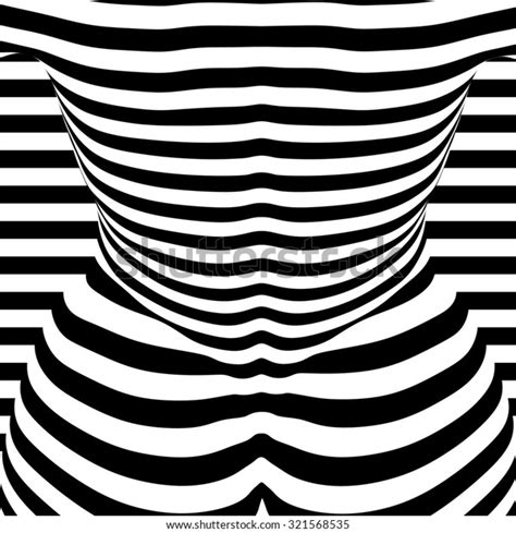 Abstract Female Nude Op Art Style