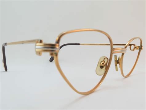 Vintage 24k Gold Filled Eyeglasses Frames Cartier Paris 54 19 135 Sl 1189759 Cartierparis