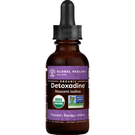 Global Healing Detoxadine Nascent Iodine Dietary Supplement 1 Ft Oz