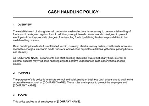 Cash Handling Policy