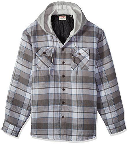Wrangler Authentics Mens Long Sleeve Quilted Lined Flannel Shirt