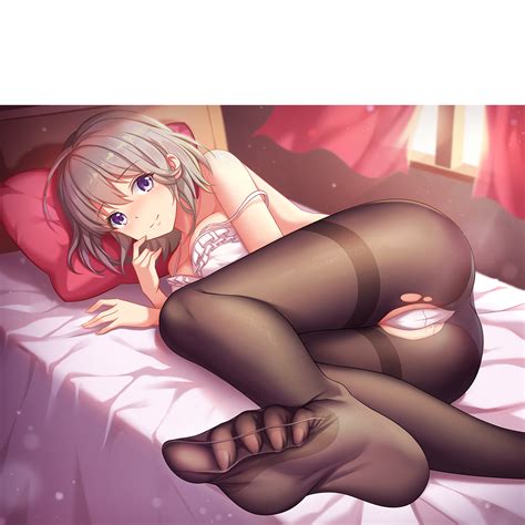 Rule 34 Bed Big Breasts Bra Feet Girlgame Hentai Girl Hime Looking At