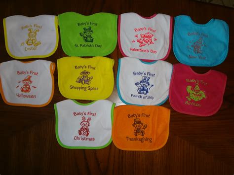 Crafting With Nana Babys First Embroidered Bibs