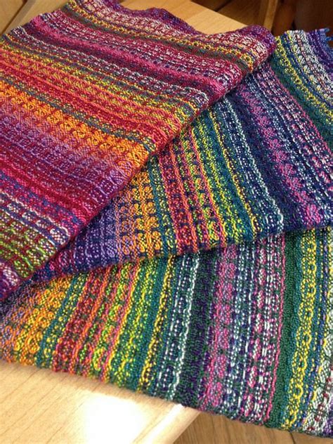 Debbiebs Handwoven Rainbow Candy Napkins Hand Weaving