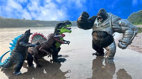 King Kong Vs Godzila Vs Trex Dinosaurs Spinosaurus YouTube