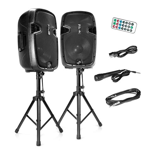 wireless portable pa speaker system 1800w high powered bluetooth compatible active passive