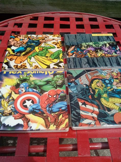Handmade Avengers Stone Tile Comic Book Coaster Set Of 4