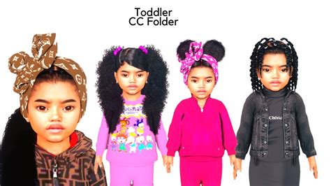 🤍sims 4 Cas Best Black Girl Toddler Cc Cc Folder Cc Folder And Sim