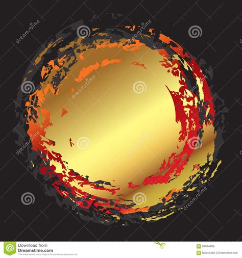 Abstract Golden Circle Art Stock Vector Illustration Of Moon 63664999