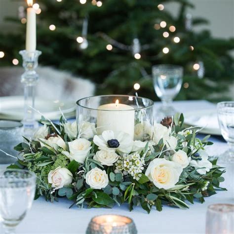 Nordic Table Wreath Wedding Table Flowers Greenery Wedding