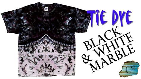 How To Tie Dye Black And White Marble Ice Dye Youtube
