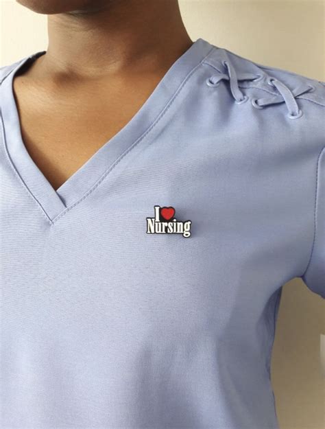 I Love Nursing Pin Nursing Pins Nurse Medical Uniforms