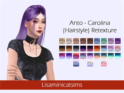 The Sims Resource Lmcs Anto Carolina Hairstyle Retexture
