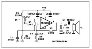 Diagram match даташиту plus protection clicks therefrom. TDA Amplifier Circuits