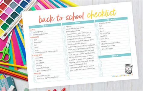The Essential Back To School Checklist The Organised Housewife