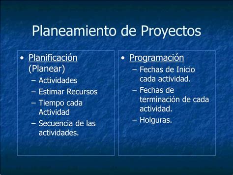 Ppt Planeaci ón De Proyectos Powerpoint Presentation Free Download