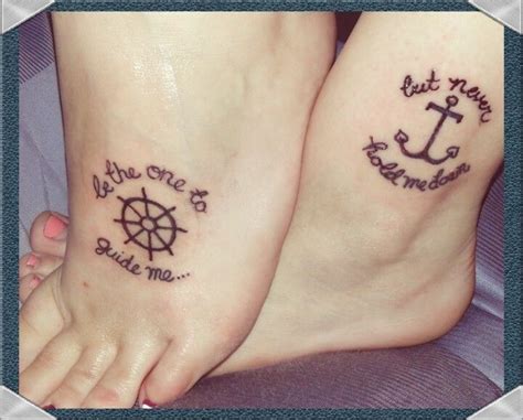 Anchor And Wheel Friend Tattoos Best Friend Tattoos Friends Tattoo Ideas