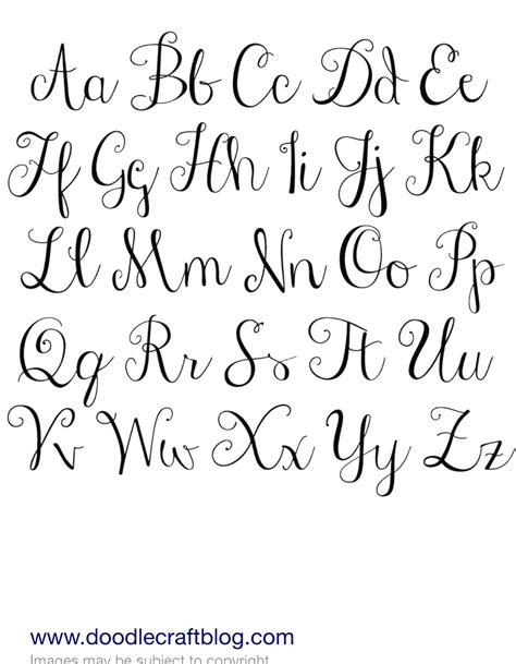 Cursive Alphabet Calligraphy