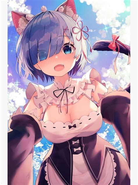 Cute Rem Neko Adorable Waifu Cat Kawaii Re Zero Anime Rz Girl