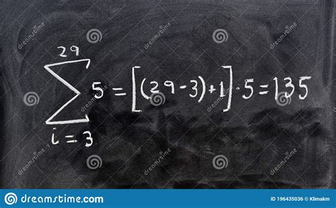 Mathematical Equations Written On A Blackboard Stock Photo Image Of