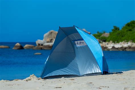 Extra Large Outdoor Easyup Beach Cabana Tent Sun Shelter Blue Icorer