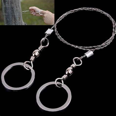 1 Pcs Multifunctional Outdoor Camping Edc Gear Wire Rope Key Ring