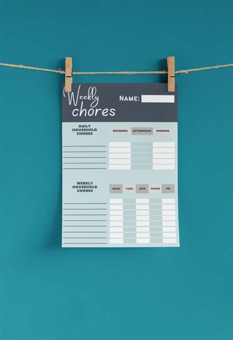 Printable Daily Checklist For Kid Children Chore Chart Etsy Canada