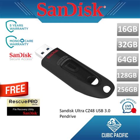Sandisk Pendrive Cz48 Ultra Usb 30 100mbs Flash Drive Pendrive Usb