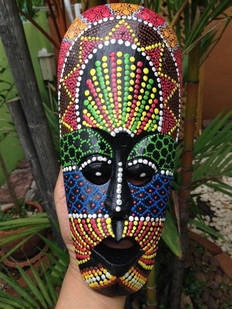 Masks Collectibles African Owl Face Tribal Aboriginal Wood Decor Hang